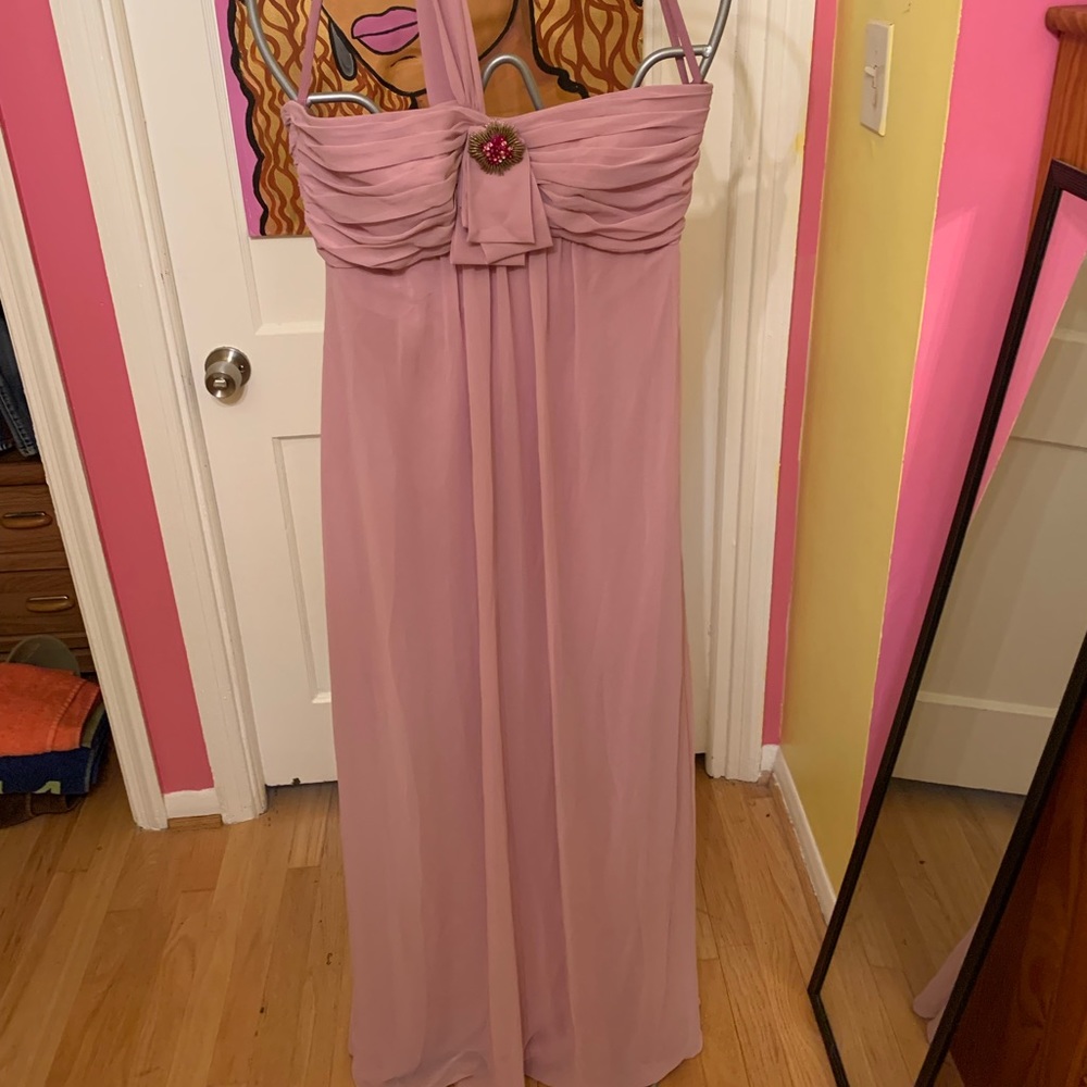 Pastel pink prom dress